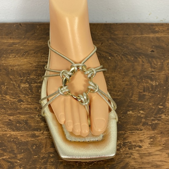 Angel Alarcon Anthropologie metallic square toe sandals - Picture 3 of 12